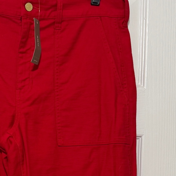 J. Crew Red Camp-Pocket Wide-Leg Pant - Sz 29 NWT - Picture 3 of 8